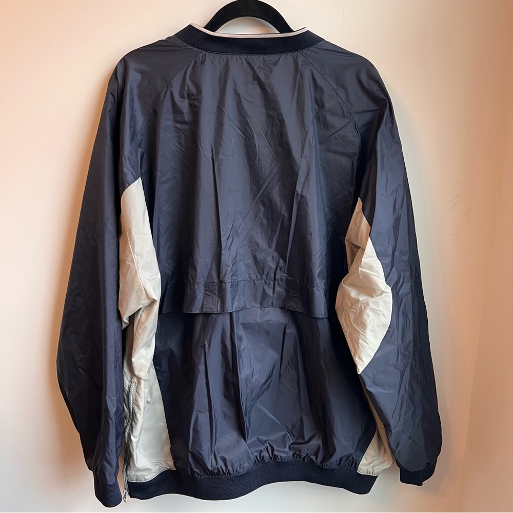 Navy and White Wingate Football Windbreaker Pullover - Picture 10 of 13